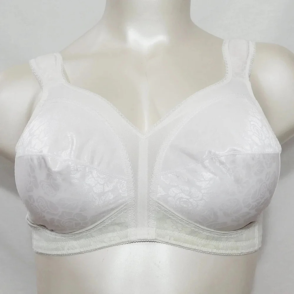 46H Playtex 4693 18 Hour Comfort‎ Strap Bra White NWOT